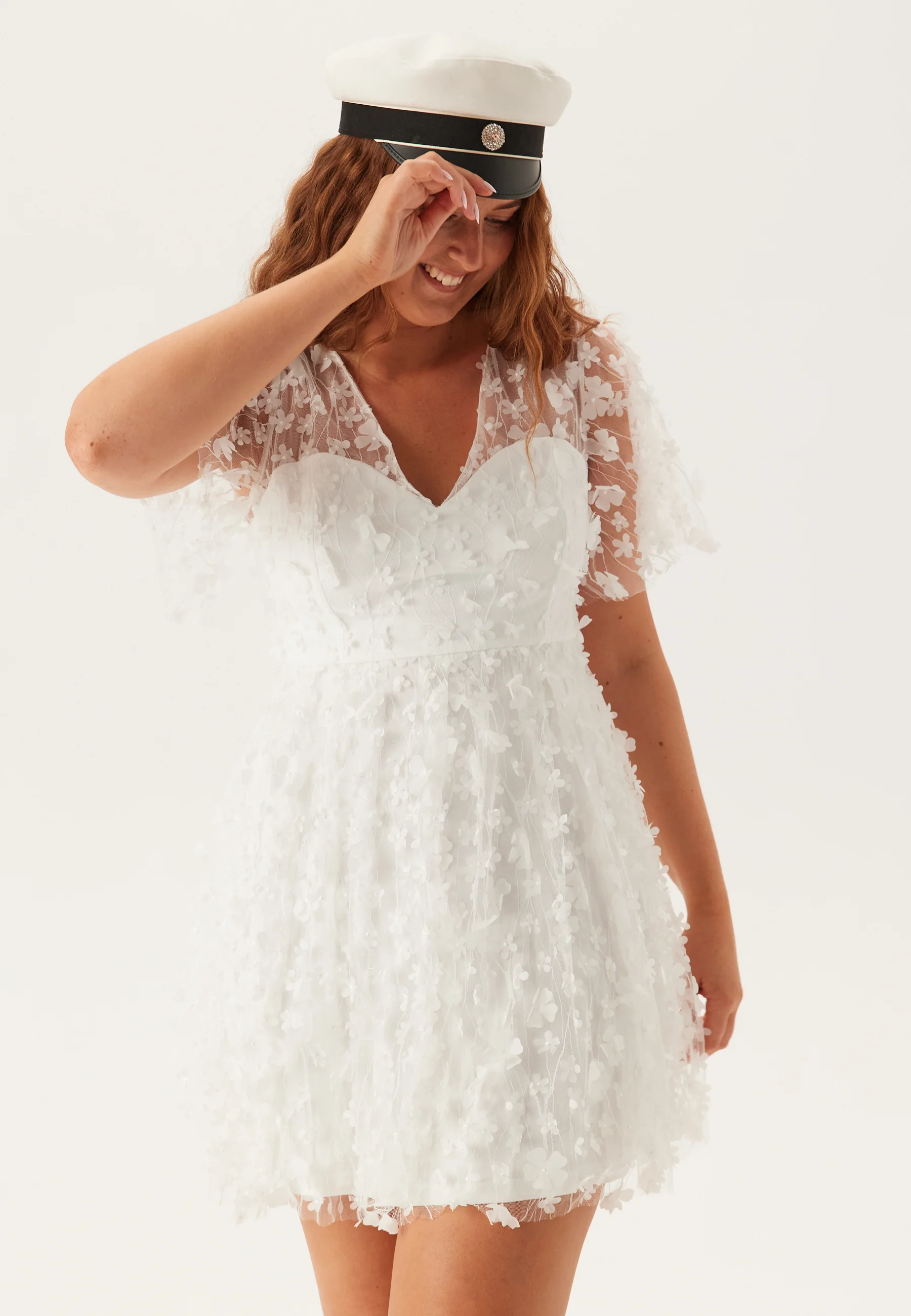 3D Floral V-neck Dress - Image 9