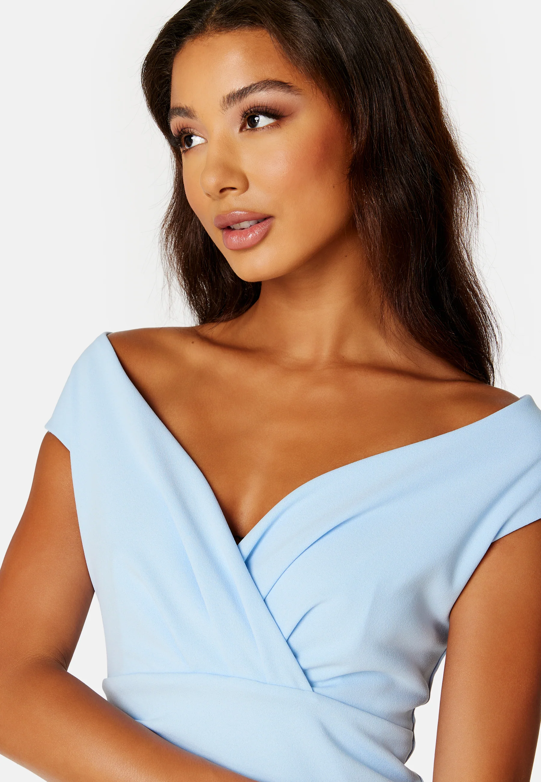 Bardot Pleat Maxi Dress - Image 4