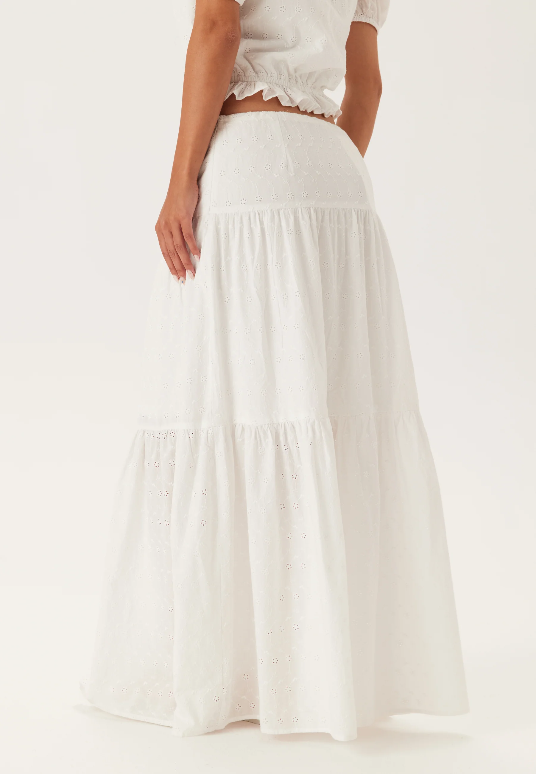 Broderie Anglaise Maxi Skirt - Image 4