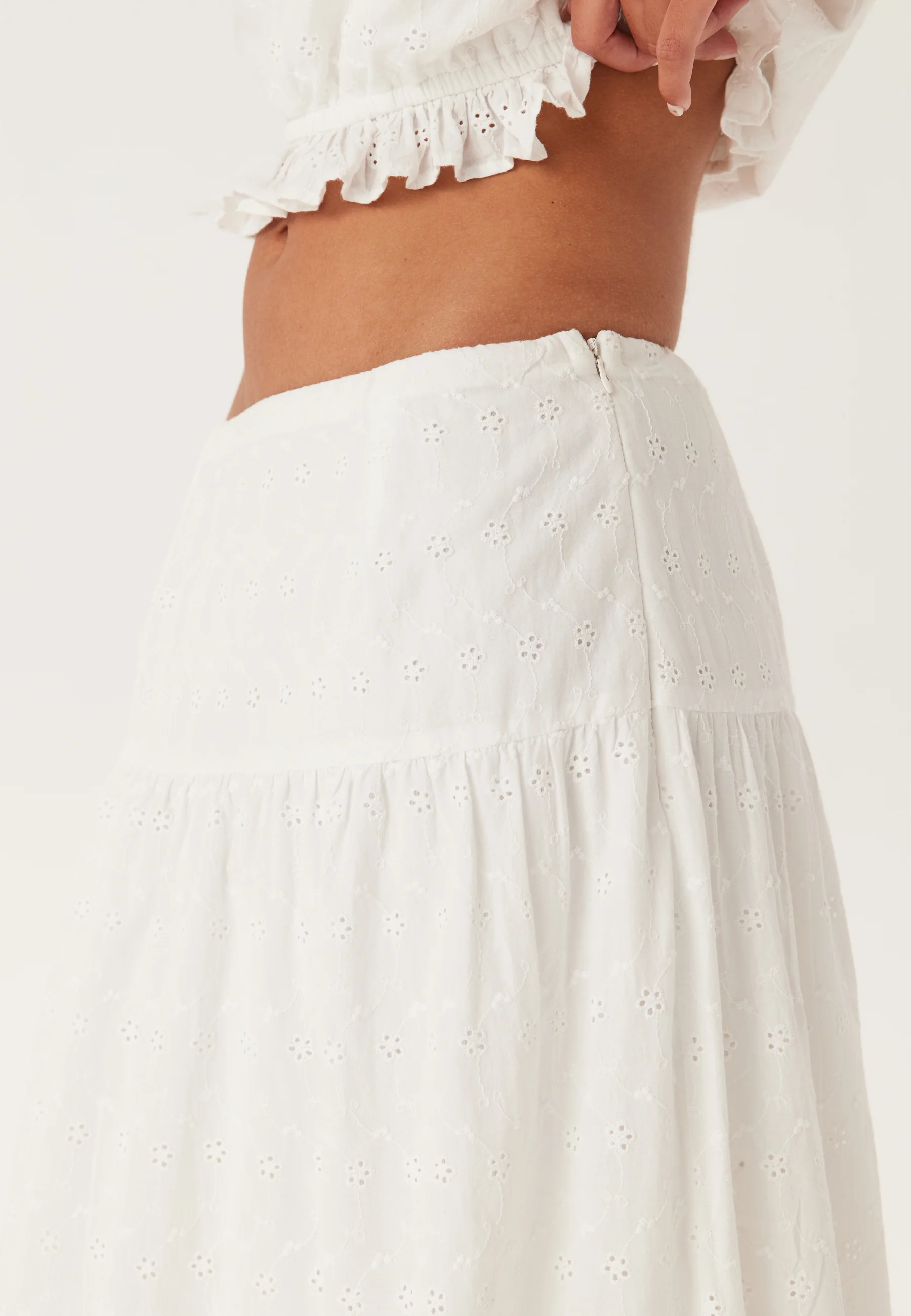 Broderie Anglaise Maxi Skirt - Image 5