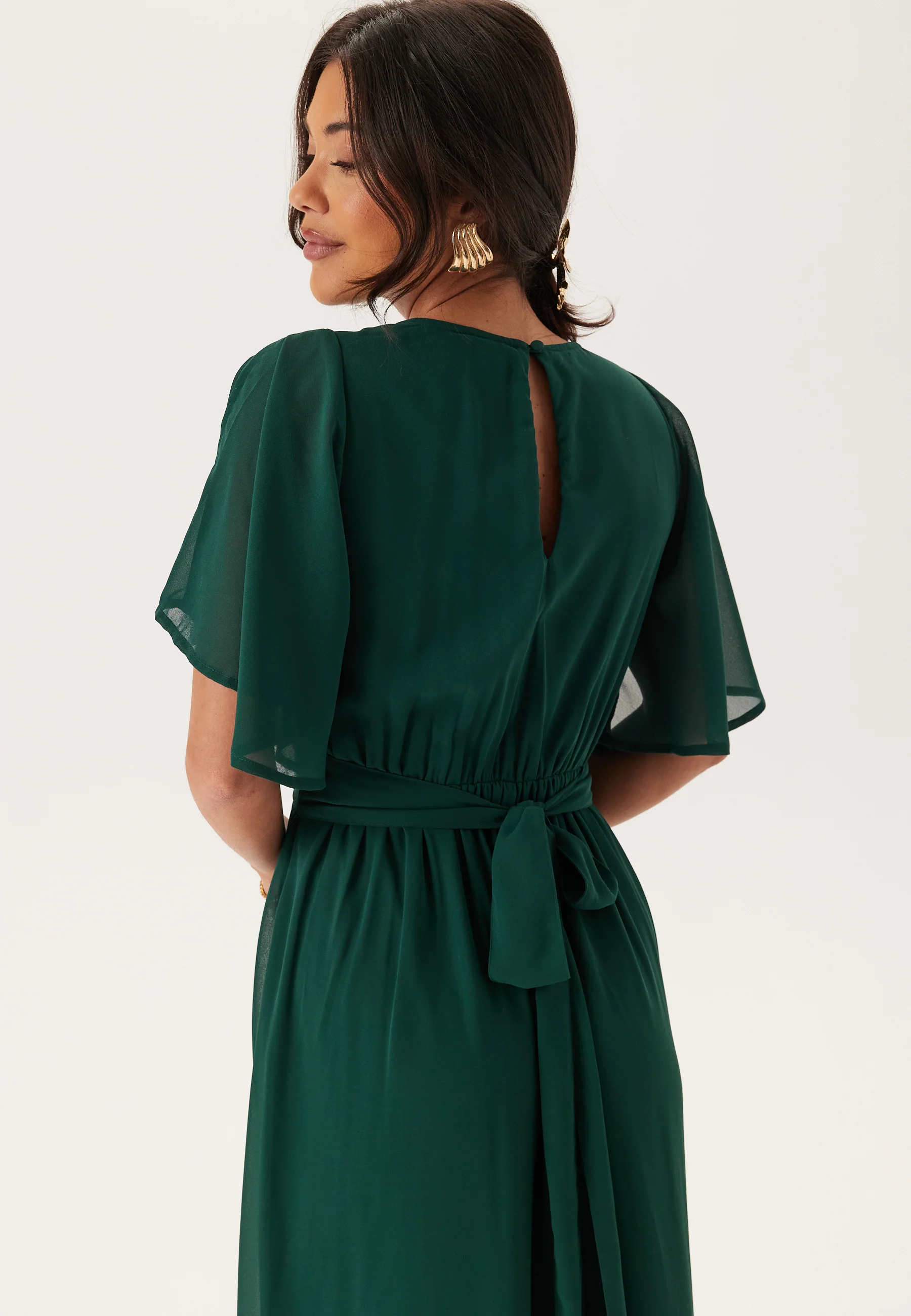 Butterfly Sleeve Chiffon Gown - Image 4