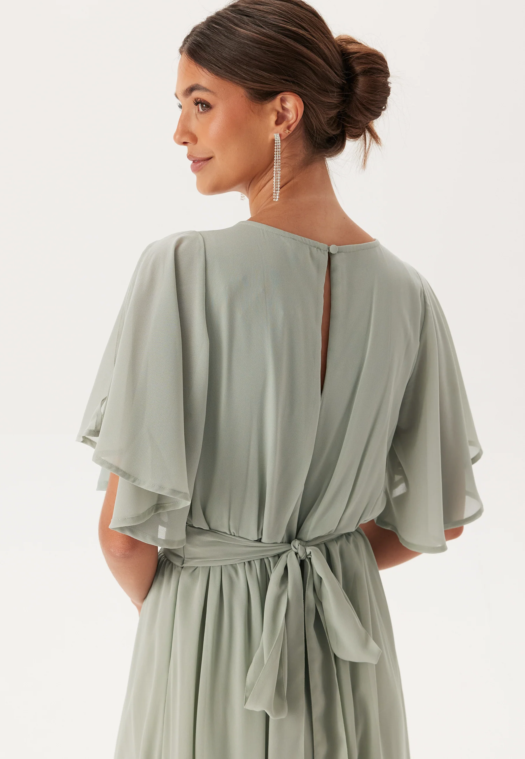 Butterfly Sleeve Chiffon Gown - Image 4