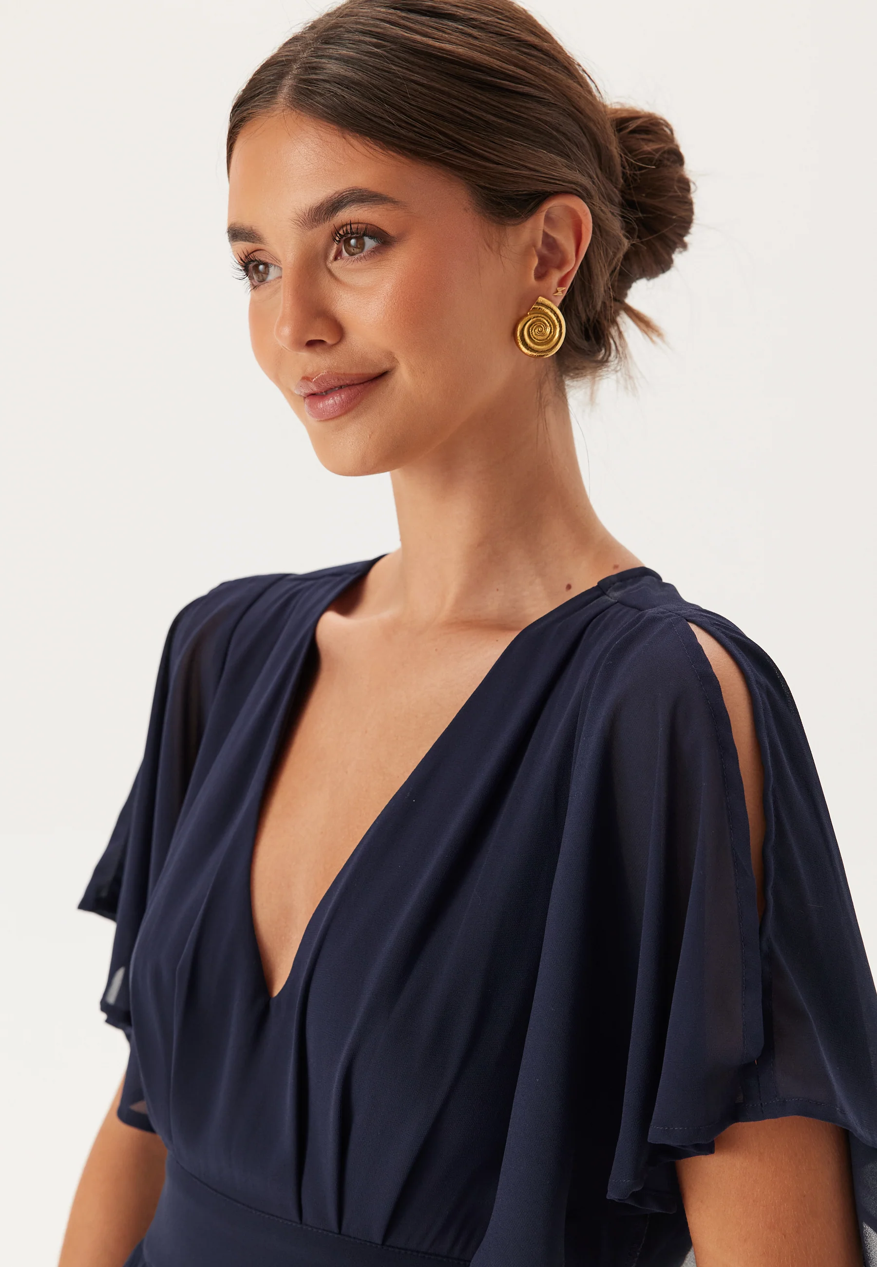 Butterfly Sleeve Chiffon Gown - Image 3