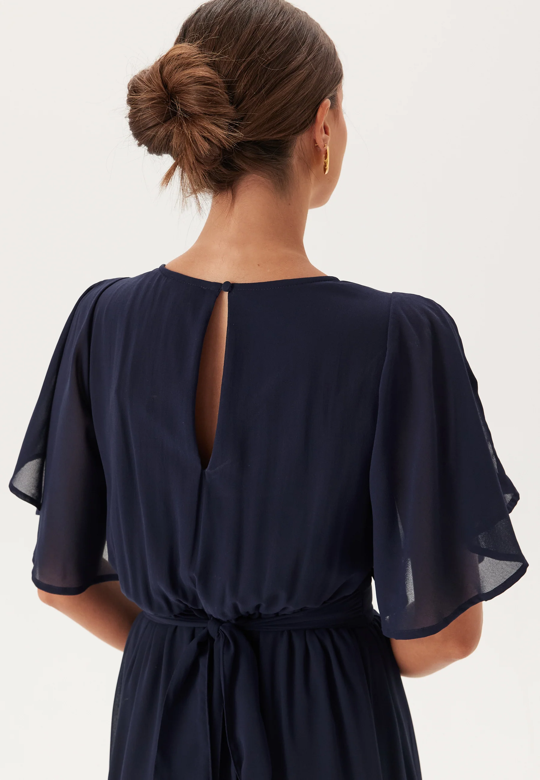 Butterfly Sleeve Chiffon Gown - Image 4