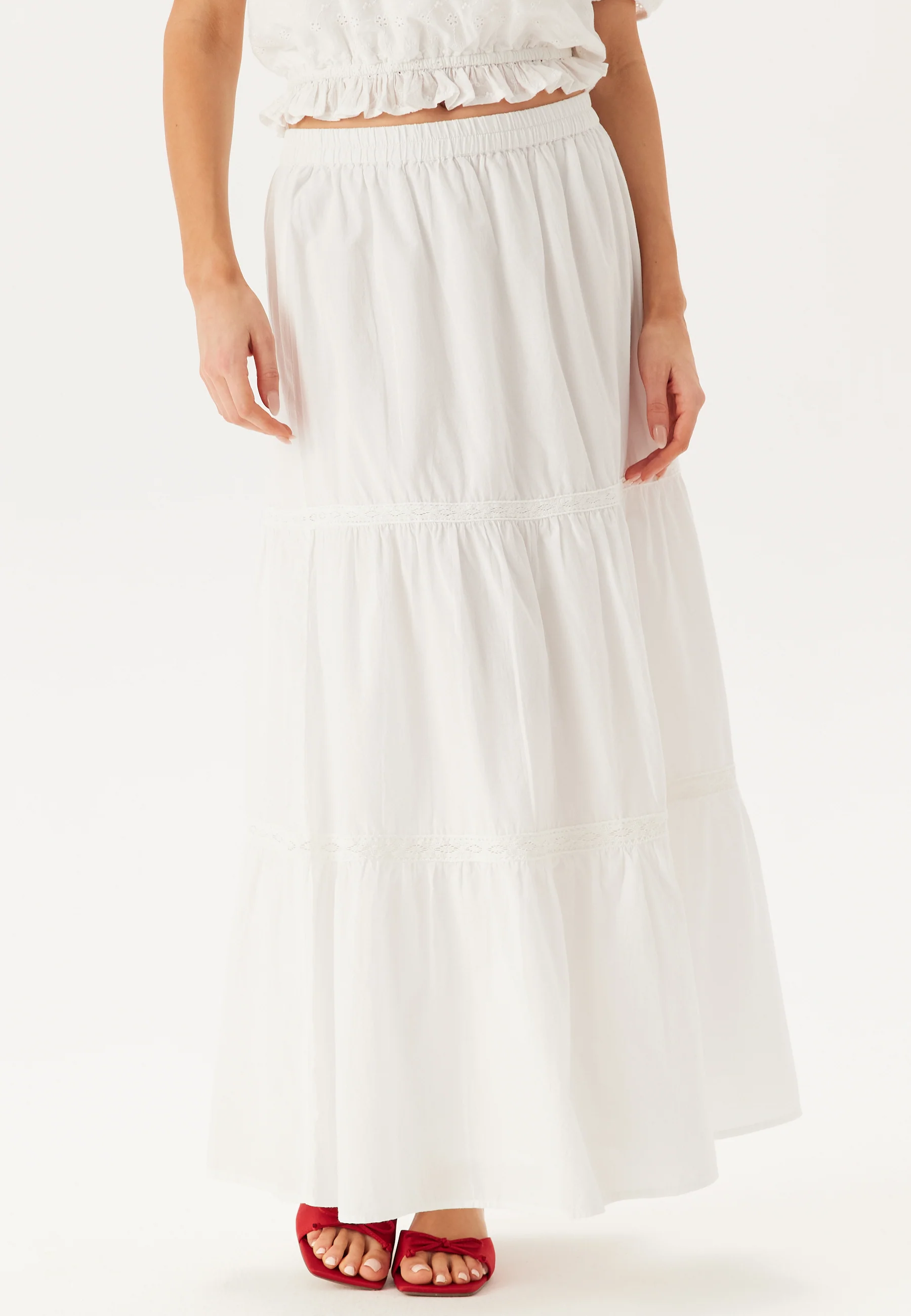 Cotton Lace Maxi Skirt - Image 3