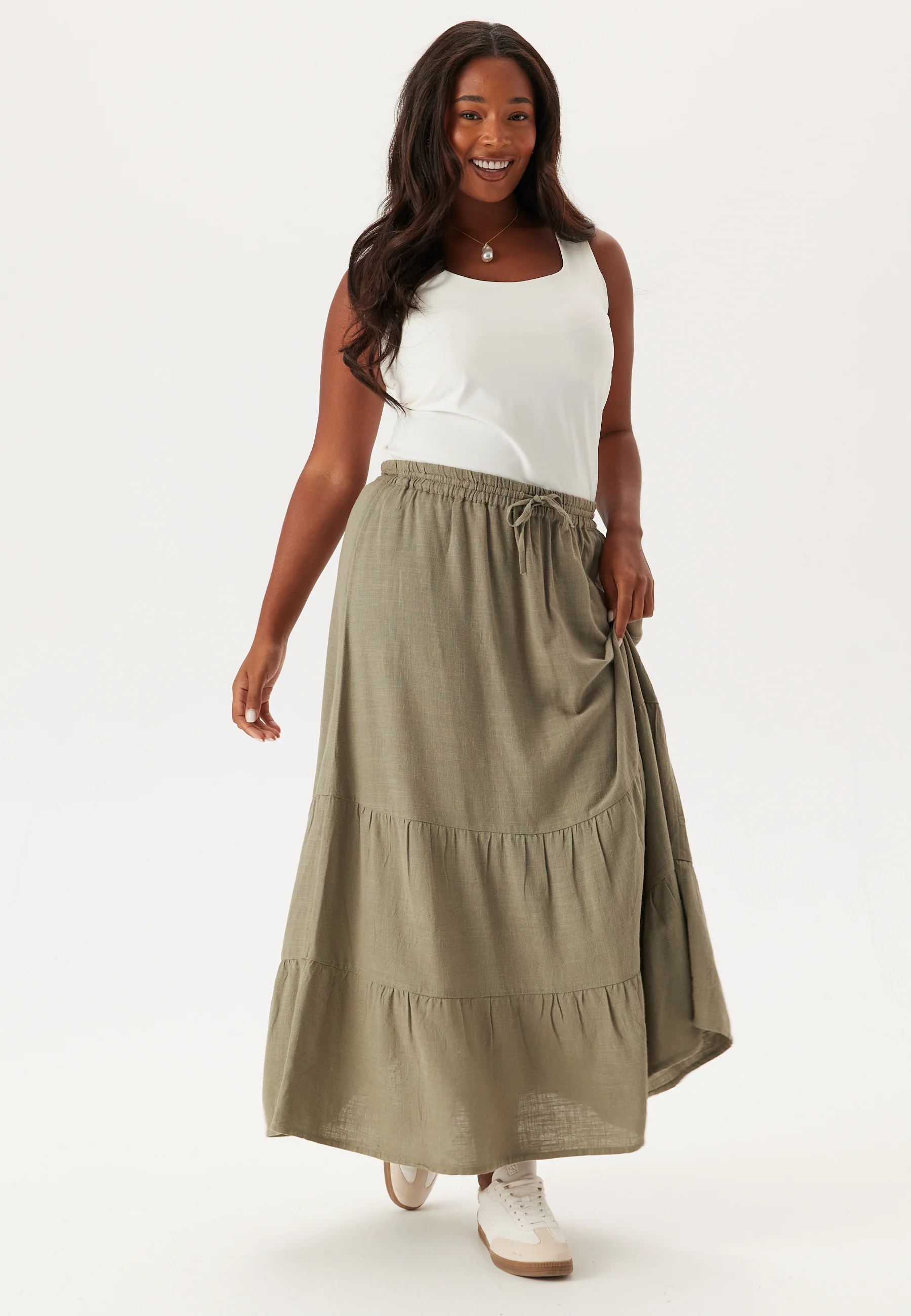 Linen Maxi Skirt - Image 5