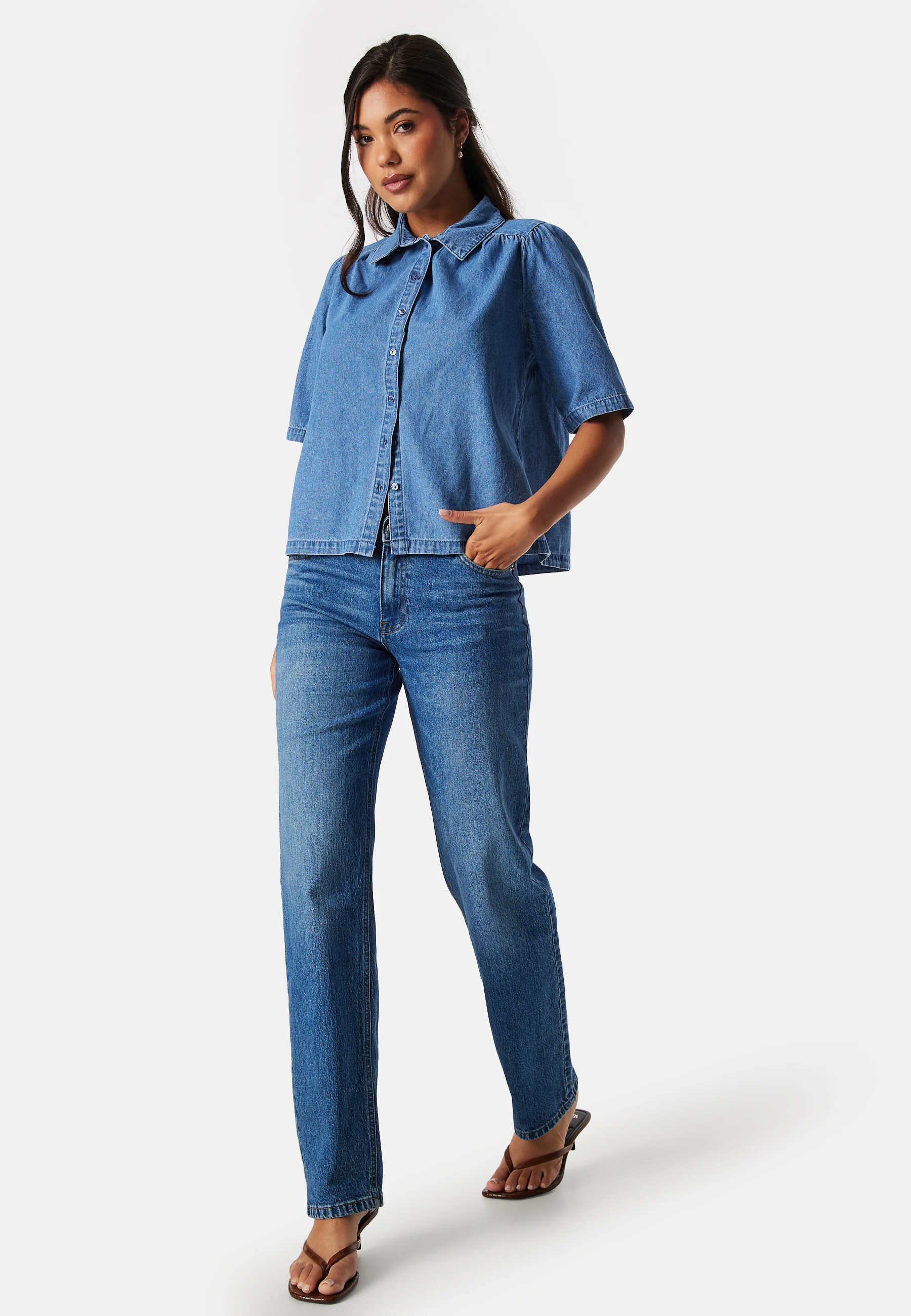 Pcmag SS Denim Shirt - Image 3