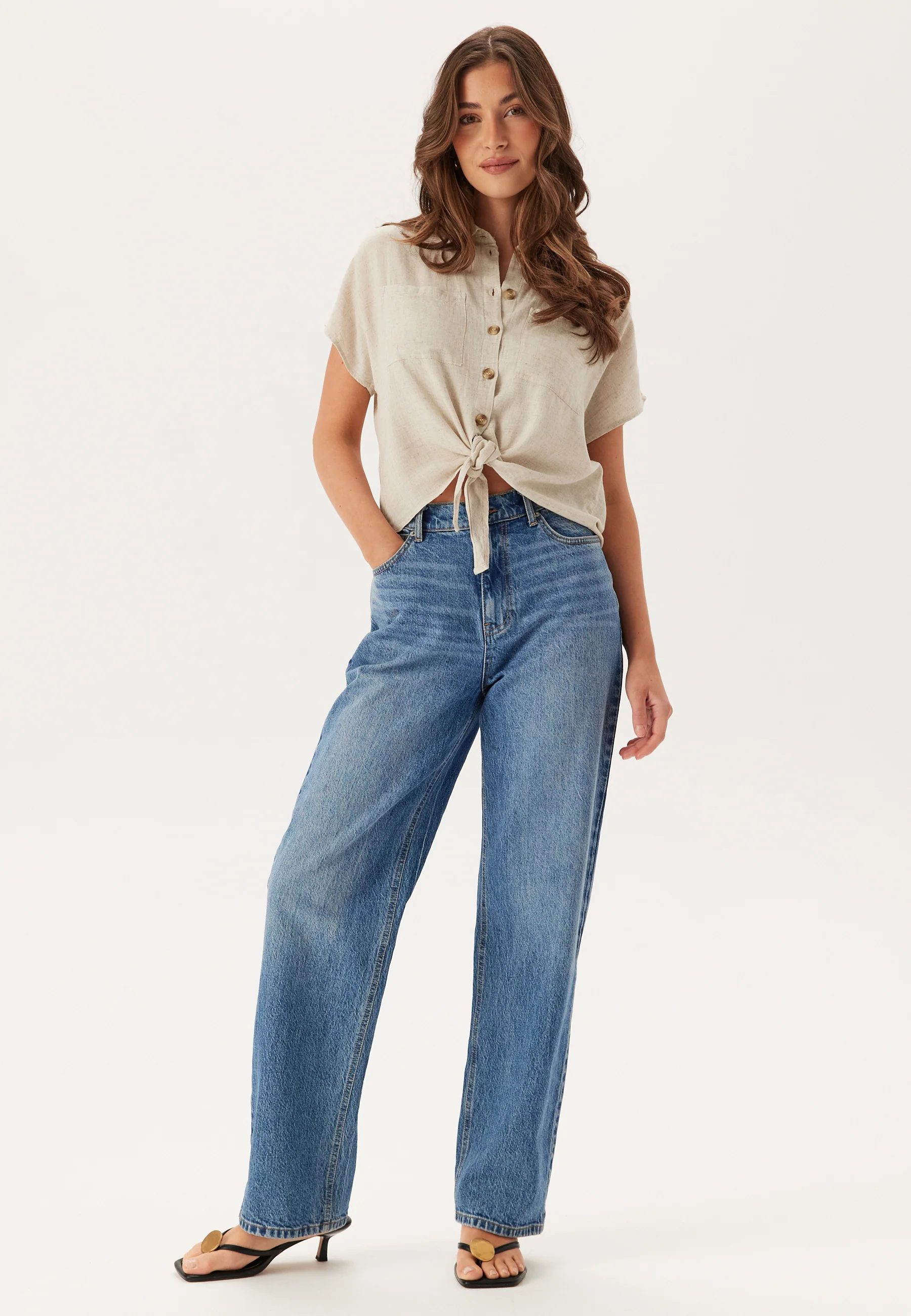 Pcpia Ss Tie Shirt Wvn Noos - Image 4