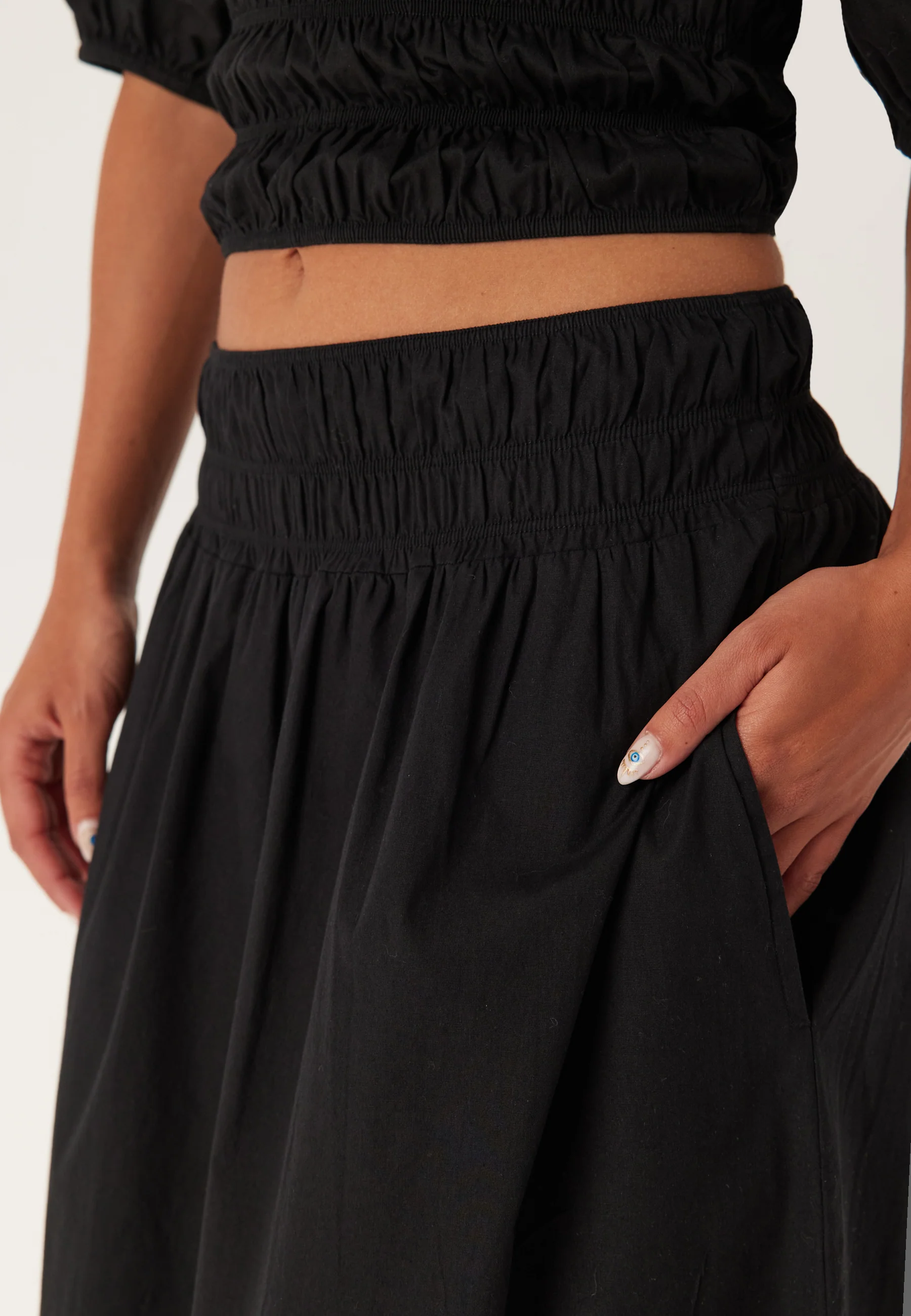 Smock Waist Maxi Skirt - Image 4