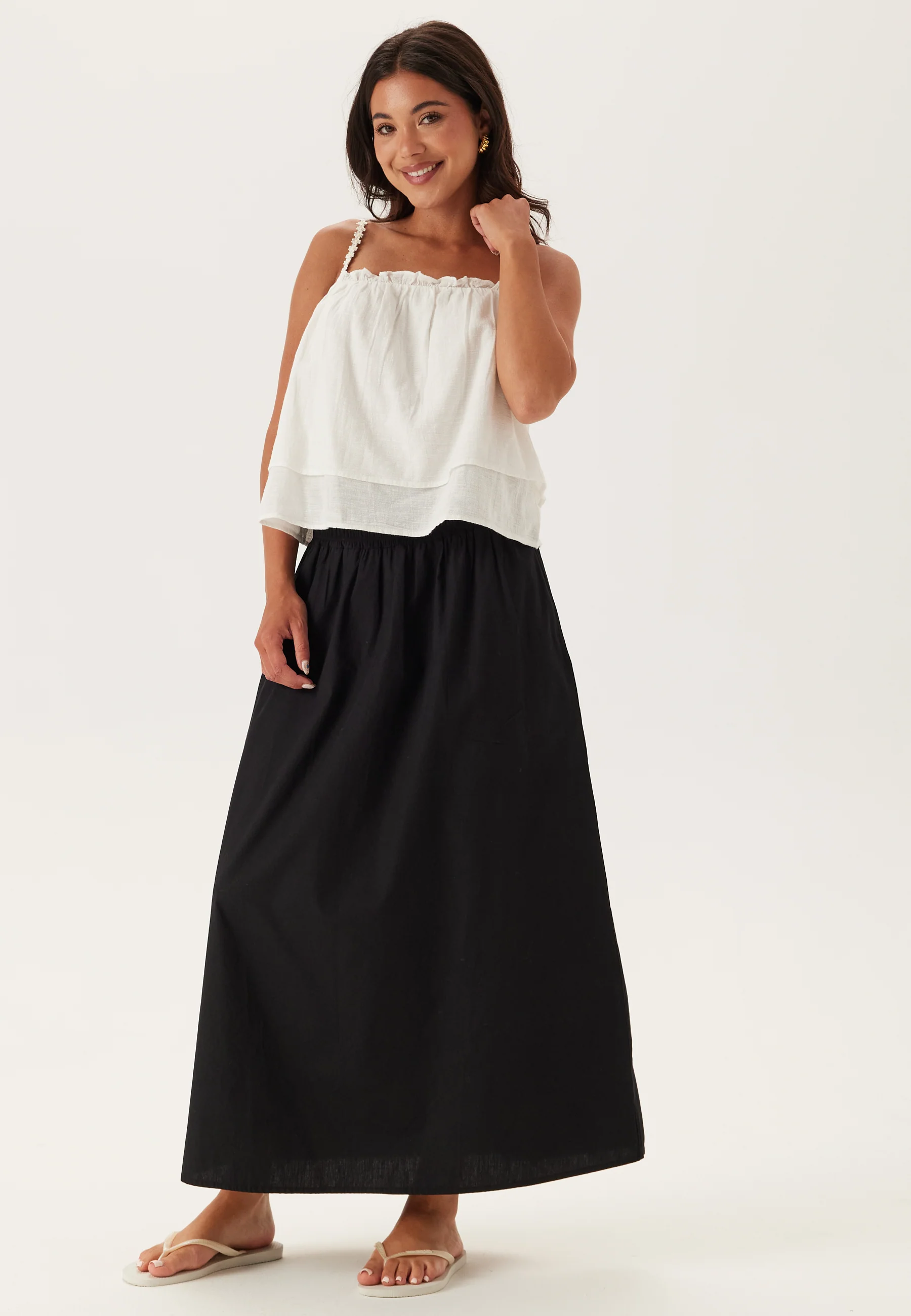 Smock Waist Maxi Skirt - Image 5