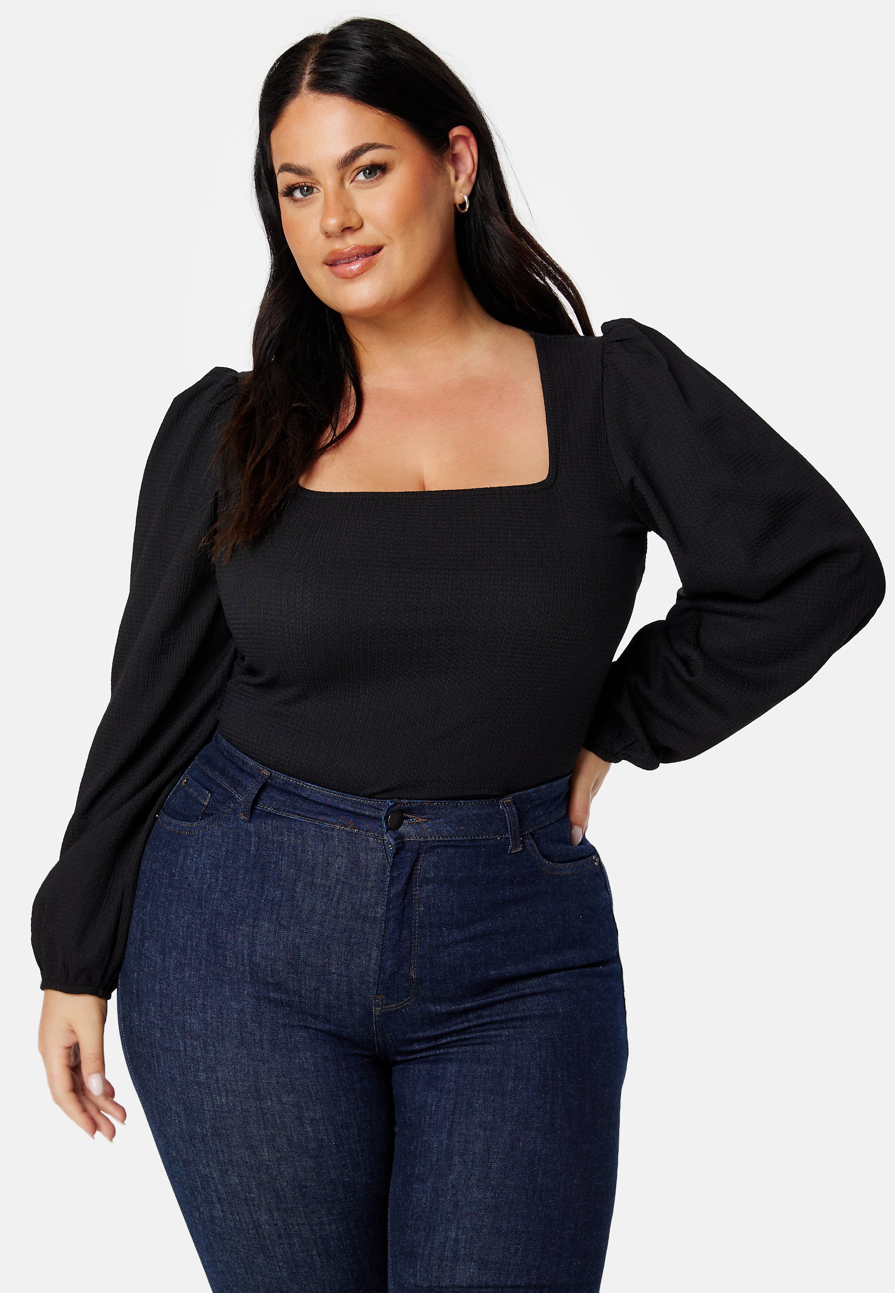 Square Neck Balloon Sleeve Top - Image 5